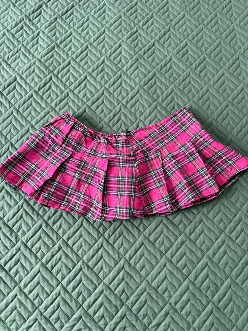 Sexy Pink Plaid Mini Skirt S